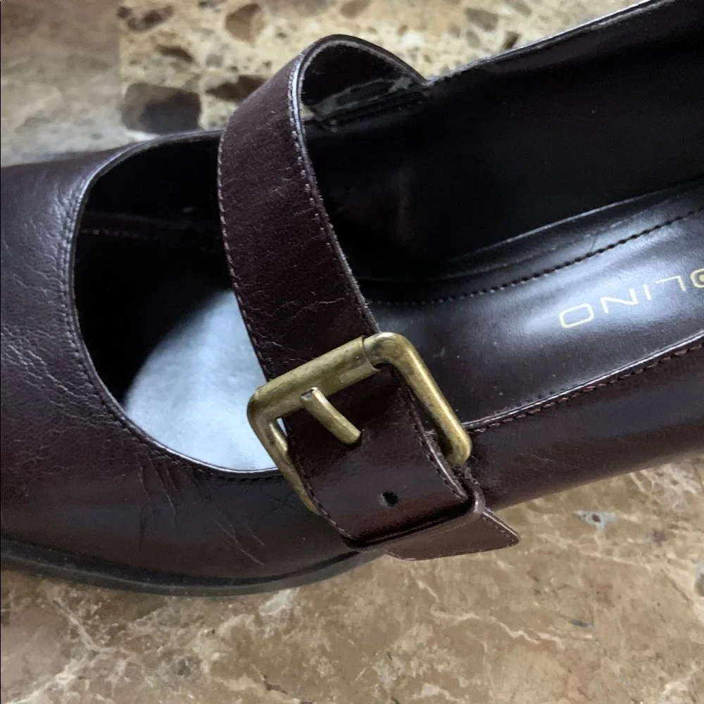 Brown Heeled Mary Jane Shoes - Picture 11 of 12